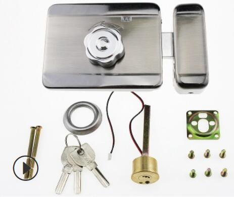 Intelligent silent lock mute electric motor electronic lock for access control: black