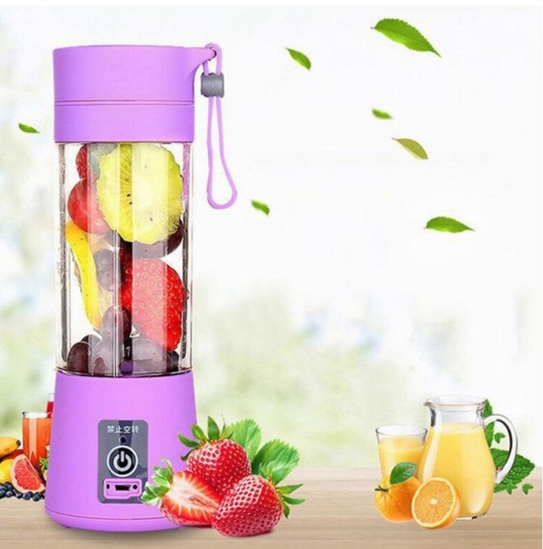 400ml bærbare elektriske juicer blender usb mini frukt blandere juicer frukt ekstraherer mat milkshake multifunksjon maker maskin: Lilla