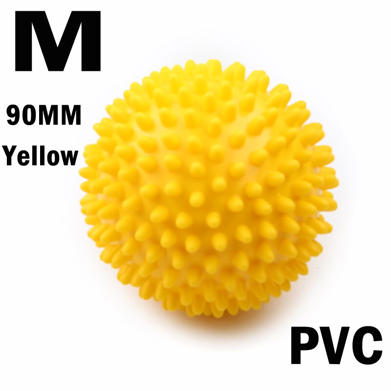 Foot Massage Ball Footful Spiky Trigger Point Sport Fitness Hand Pain Relief Ball: Light Yellow