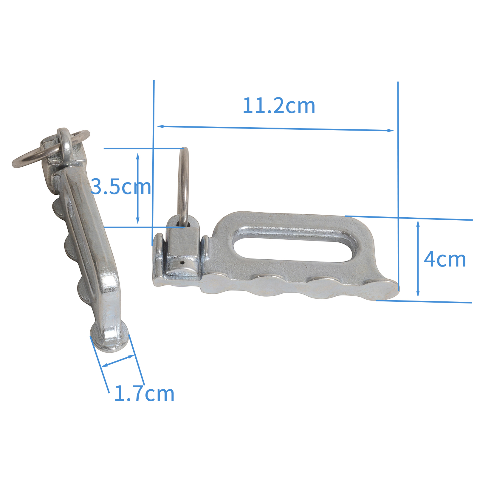 MOTO4U 2PCS L-Track Double Stud Tie Down Fitting Trailer Cargo End Ring Bolt Tie Down Anchor Point Rail Loading Securing Tools