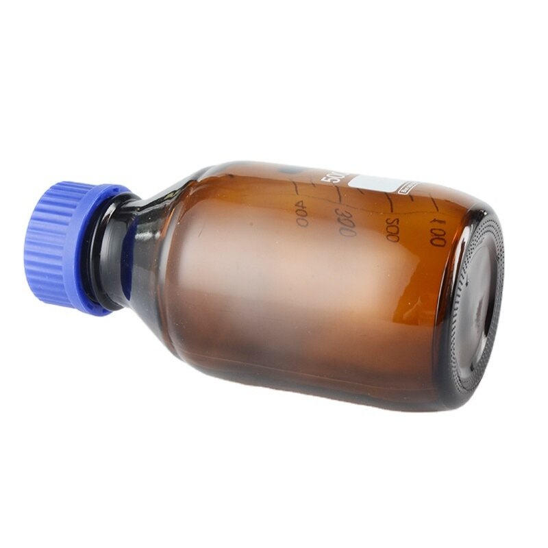 Laboratory High 50ml 100ml 250ml 500ml 1000ml Glass Reagent Bottle Brown Screw Glass Reagent Bottle