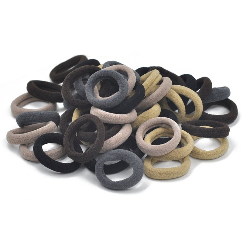 Aikelina-coleteros para niña y bebé, accesorios para el cabello para niña, bandas de goma de , accesorios de goma para corbata, 50 unids/lote,: Mix colors NO4