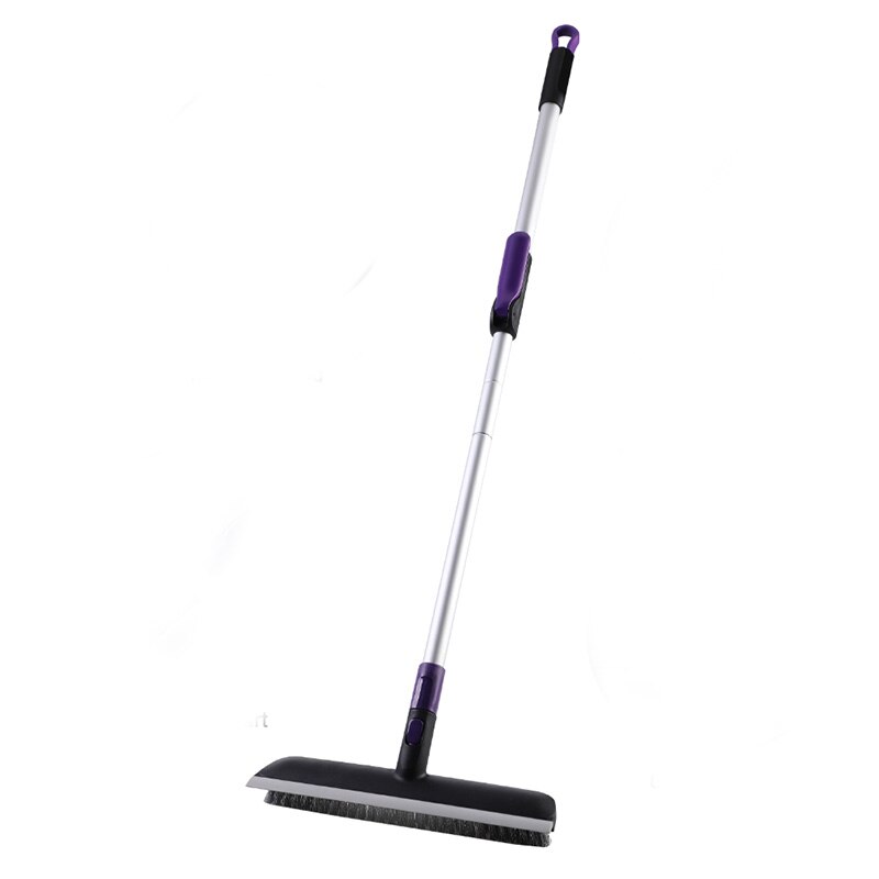 Yocada Scrape and Brush Floor Scrub Brush with Adjustable Long Handle 37&quot; to 51&quot; for Cleaning Bathroom Tile Bathtub Deck