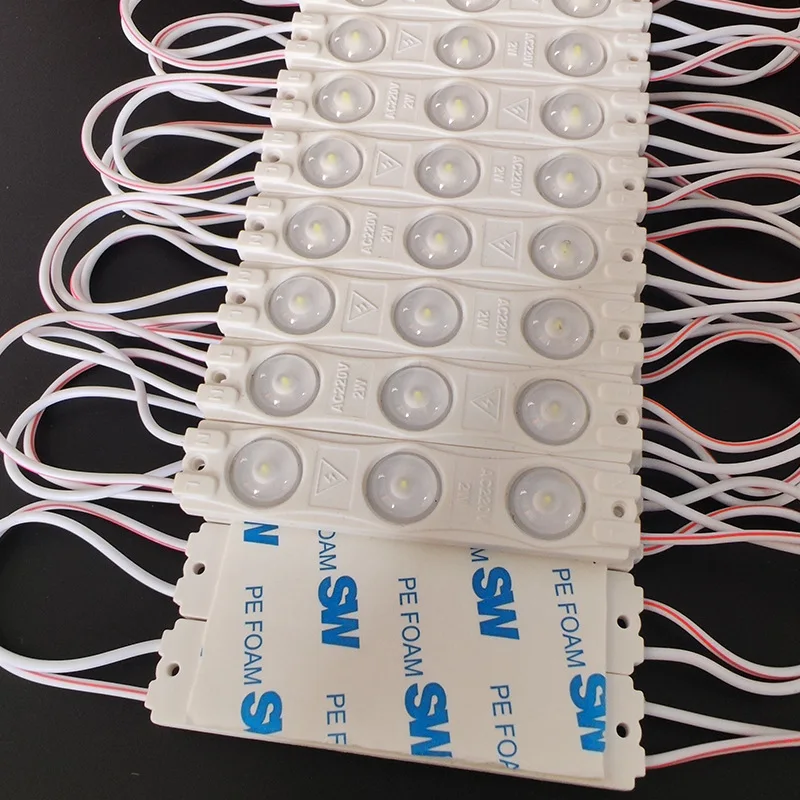 20 stück  ac 220v LED-Modul smd 2835 superhelle, wasserdichte außenbeleuchtung mit hintergrundbeleuchtung für leuchtkästen, werbeschilder und dekorationen