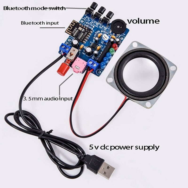 Verbeterde Usb Mini Versterker Elektronische Transparante Stereo Speaker Box Geluid Versterker Diy Kit Voor Arduino