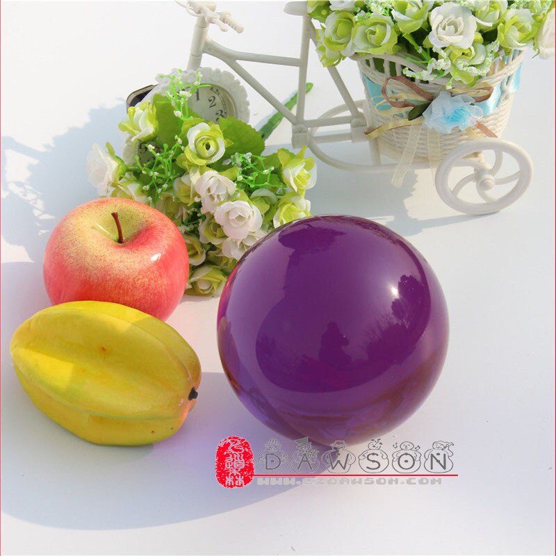 3.94 zoll große 100mm violette kristall-kontaktjonglierbälle aus acrylmaterial, feng shui, requisiten für schießübungen