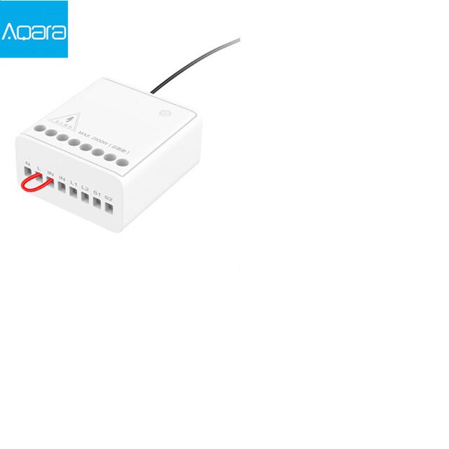 Original Aqara Two-way control module Wireless Relay Controller 2 channels Work For Xiaomi Mijia smart home APP / Homekit: 1pcs Two way control