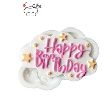 Aouke Gelukkige Verjaardag Fondant Cupcake Decoreren Mallen Cake Silicone Mold Sugarpaste Chocolade Gumpaste Mal van Klei