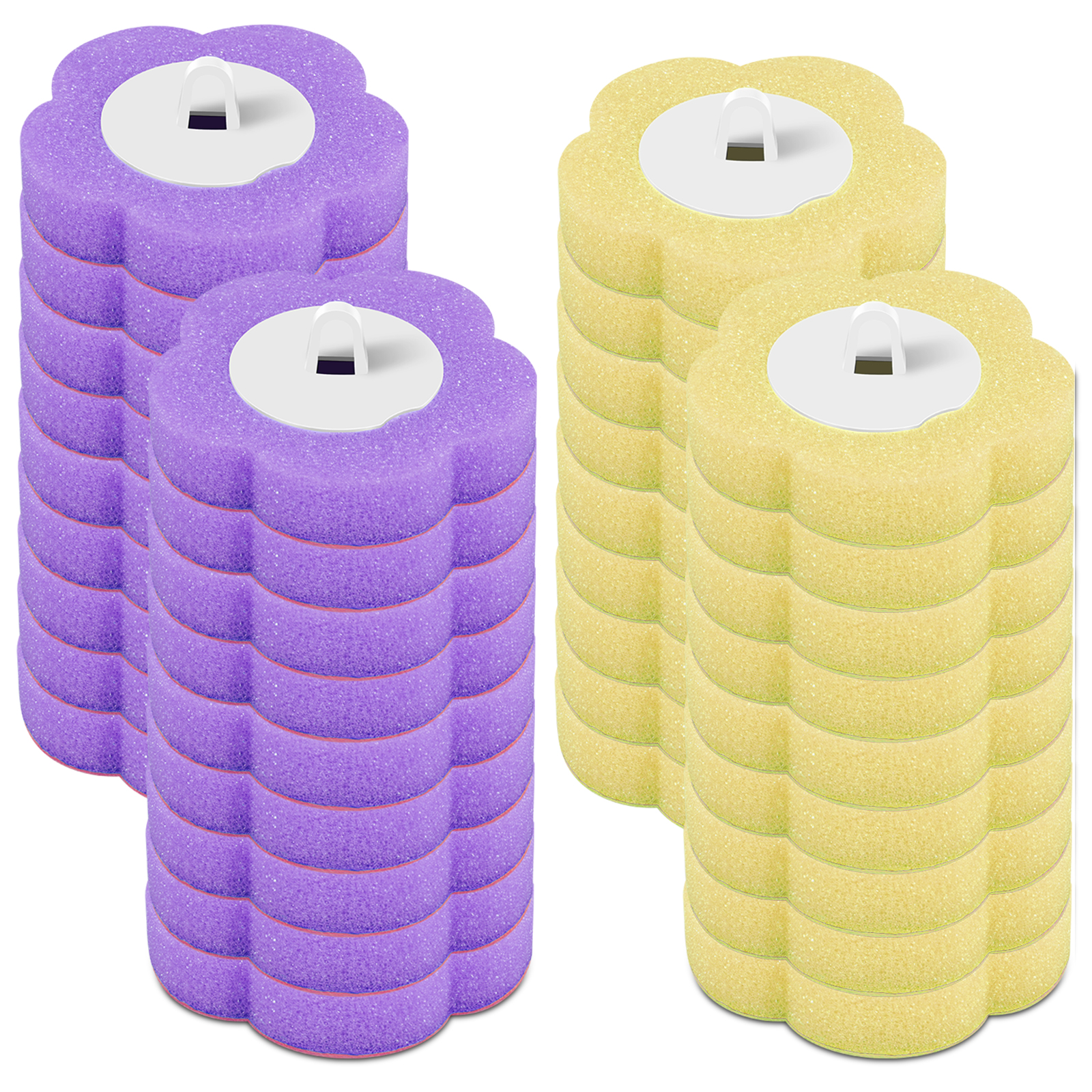 18/36 stk. toalettbørste engangs rengjøringssett for reservehoder toalettbørste med langt skaft toaletttilbehør verktøy