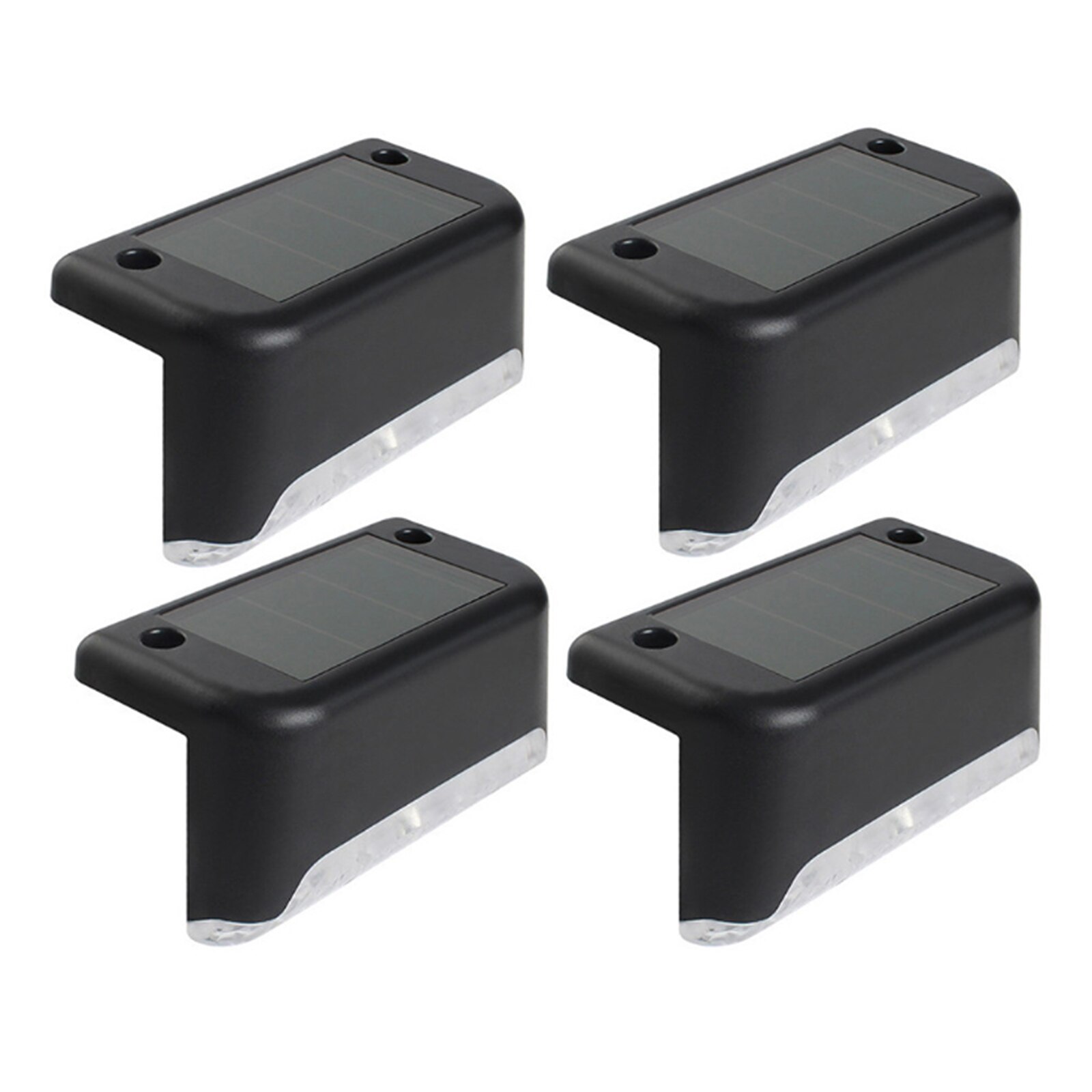 Solar Trap Lichten Licht Solar Stair Lamp Solar Hek Verlichting Lamp Hek Led Outdoor 4 Stuks Landschap Verlichting Stappen Hek lampen: Package 1