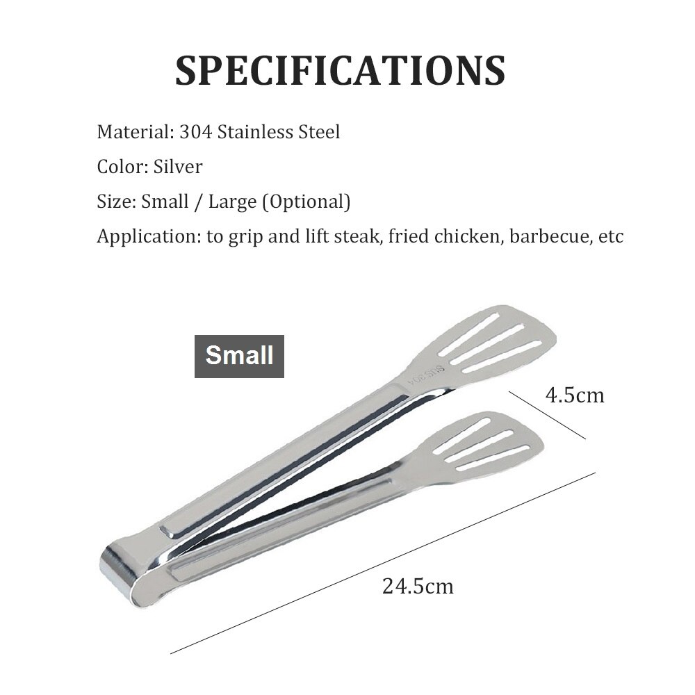 Pinze per alimenti in acciaio inossidabile anti calore clip per Pannello pinza per pasticceria barbecue pinze da cucina utensili da cucina a buffet utensili da cucina: piccolo