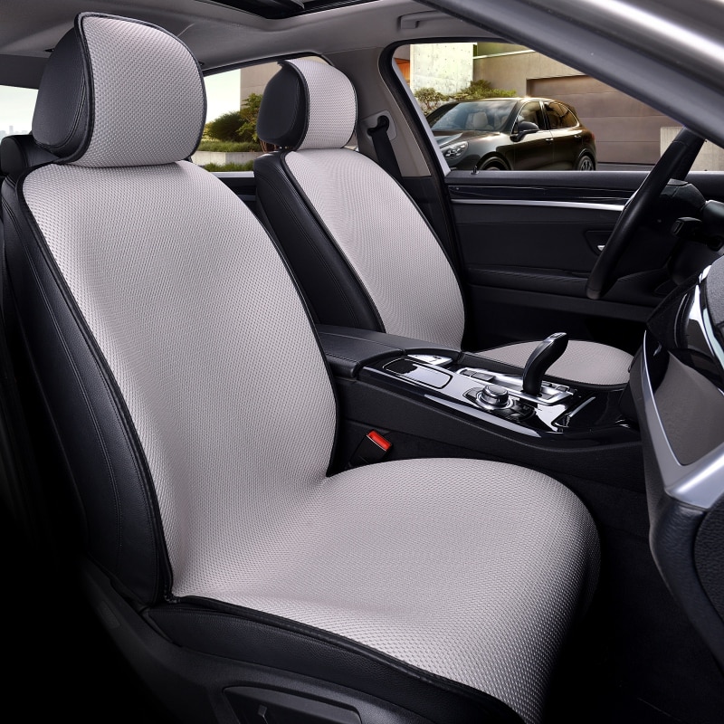 Voorste Auto Bekleding Rugleuning Universele Ademende Ice Zijde Zitkussen Bescherming Mat Pad Auto Seat Fit Interieur Accessoires