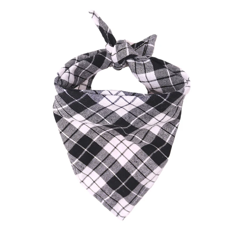 Bavoirs en coton pour grands chiens, Bandana pour chiens de taille moyenne et grande, écharpe triangulaire classique à carreaux pour animaux de compagnie, Golden Retriever, accessoires pour animaux de compagnie: L / Violet
