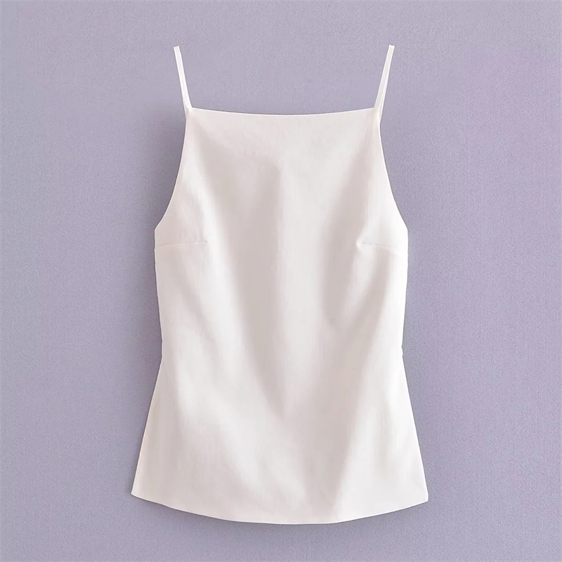 Traf sort rygløs top dame ærmeløs hvid crop top kvinder sommer sexet toppe kvinde fest kvinder aftentop med stropper: M / Hvid