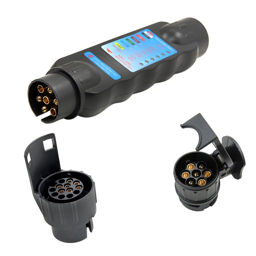 3 Pieces 7Pin &amp; 13Pin Car Trailer Light Cable Circuit Plug Socket Tester Kit