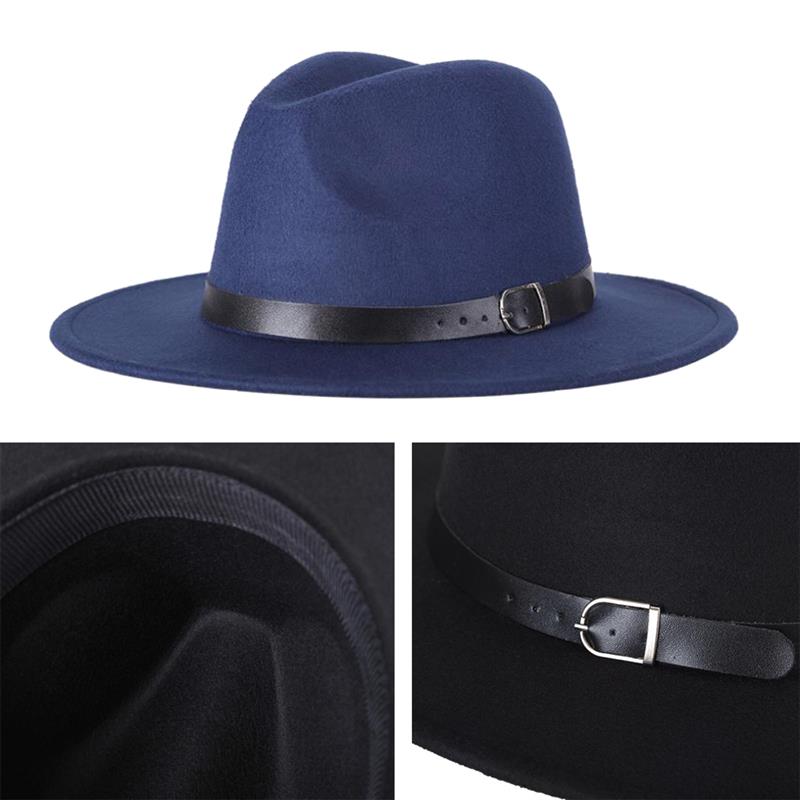Sombrero de ala ancha de fieltro para mujer, gorro cálido Vintage, accesorios de ropa de viaje para , Invierno