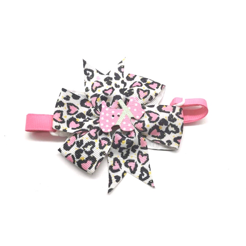 30/50 stuks luipaard strikjes voor honden, glimmende strass parels, accessoires voor kleine en middelgrote honden, strikjes, verzorgingsproducten voor honden