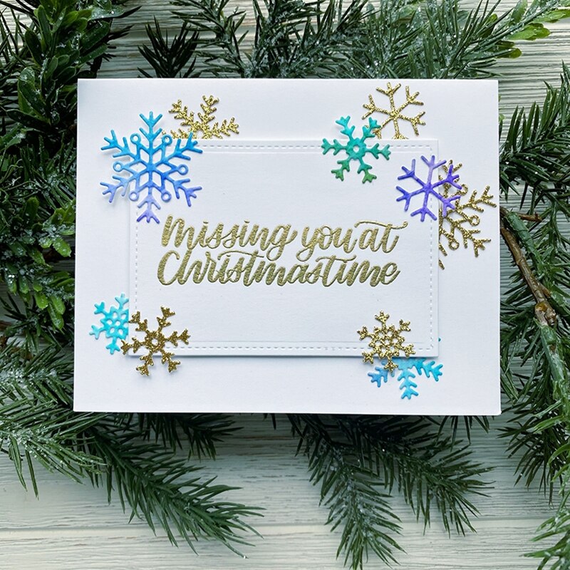 Snowflake Frame Metal Cutting Dies Scrapbook Paper Craft Decoration Dies Stencil For Album Card Making Decorations Greeting Card