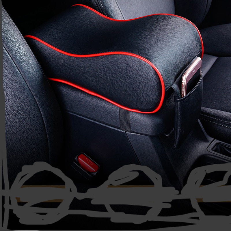 Accoudoir en cuir pour la console centrale de voiture, forme, pour Peugeot 206 207 208 301 307 308 407 3008 4008,
