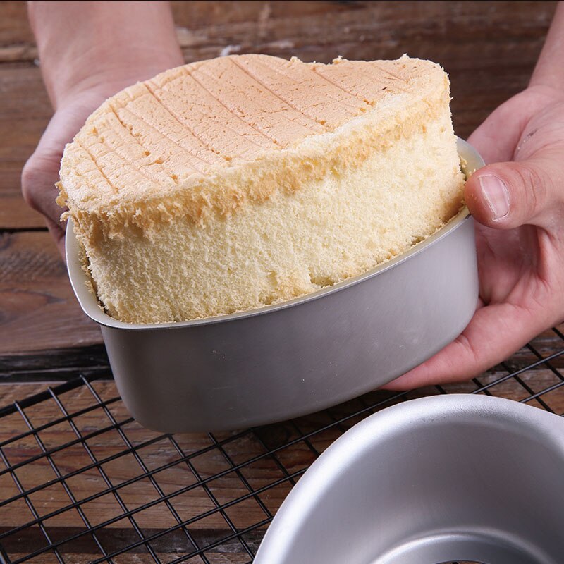 6/8/10 Inch Aluminium Heart Shaped Cake Pan Diy Bakvorm Tool Tray Voor Pannenkoek Taart Brood met Verwijderbare Bodem
