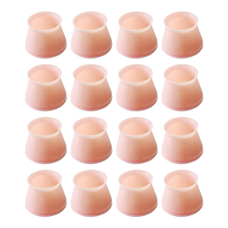 32 Pack Silicone Chair Leg Caps With Felt Pads - Floor Protectors For Hardwood & Tile