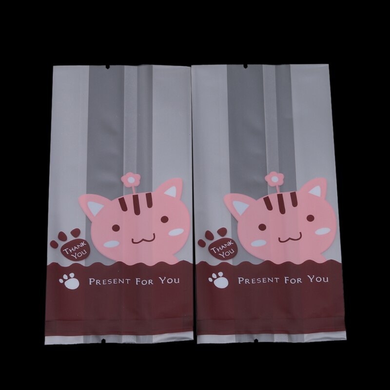 50 pièces/paquet mignon chien chat modèle Biscuit Cookie Sac cuisson Packs Sac Plastique emballage en Plastique pour biscuits Bolsas De Regalo