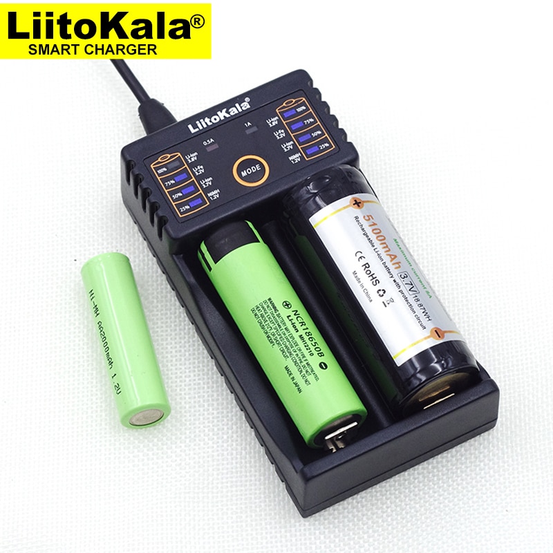 Liitokala Lii-202 100B Batterij Lader, opladen 18650 1.2 V 3.7 V 3.2 V AA/AAA 26650 10440 16340 25500 NiMH Lithium Batterij