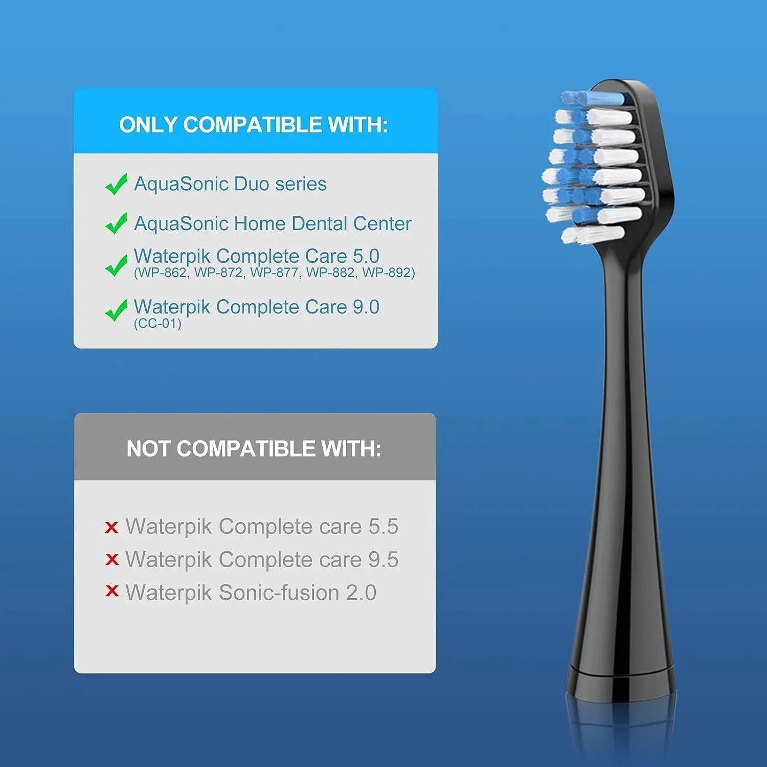 Ersatz-Zahnbürstenköpfe für Waterpik WP-862/WP-861EC/CC-01/Complete Care 9,0/5,0 elektrische Zahnbürstenköpfe, Borstendüsen