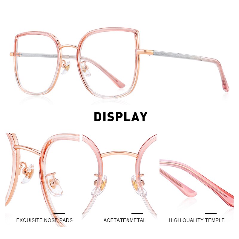 MERRYS Women Retro Cat Eye Glasses Frame Ladies Eyeglasses Myopia Prescription Optical Eyewear S2605