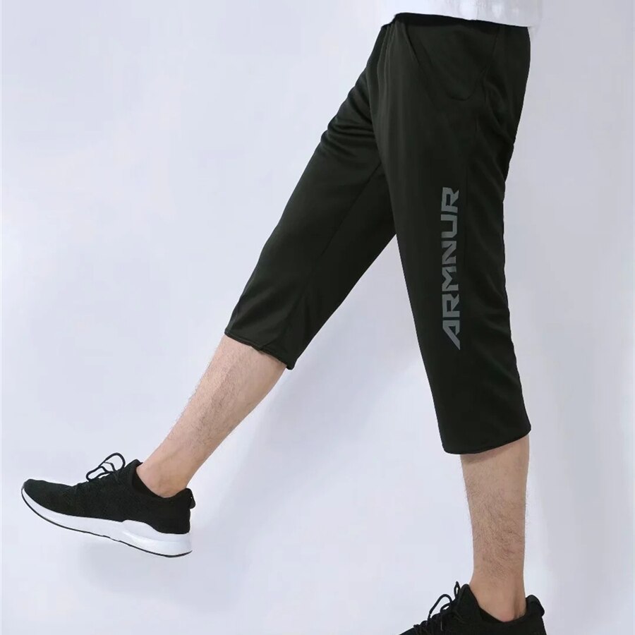 3/4 Men's Football Training Pants Sports Running Jogging Trousers Gym Fitness Soccer Training Pants Slim Football Training Pants