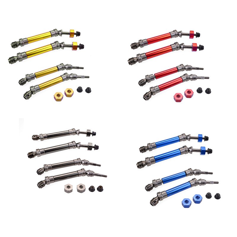 CVD Steel Front & Rear Drive Shaft Assembly Heavy Duty for 1/10 Traxxas Slash 4X4 Stampede VXL 2WD 6851R 6851X 6852R 6852X,Yello