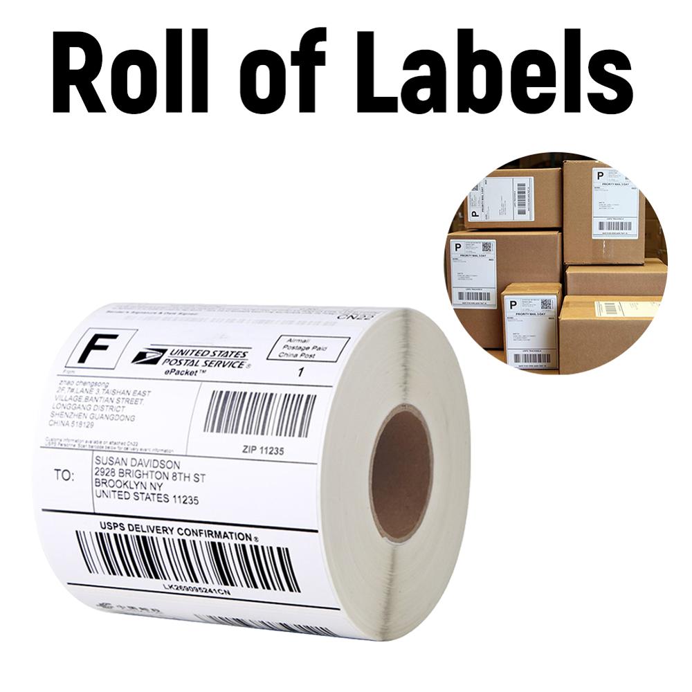 2 rolls of 100*100/500pcs or 100*150/330pcs label rolls Three-proof thermal sticker paper