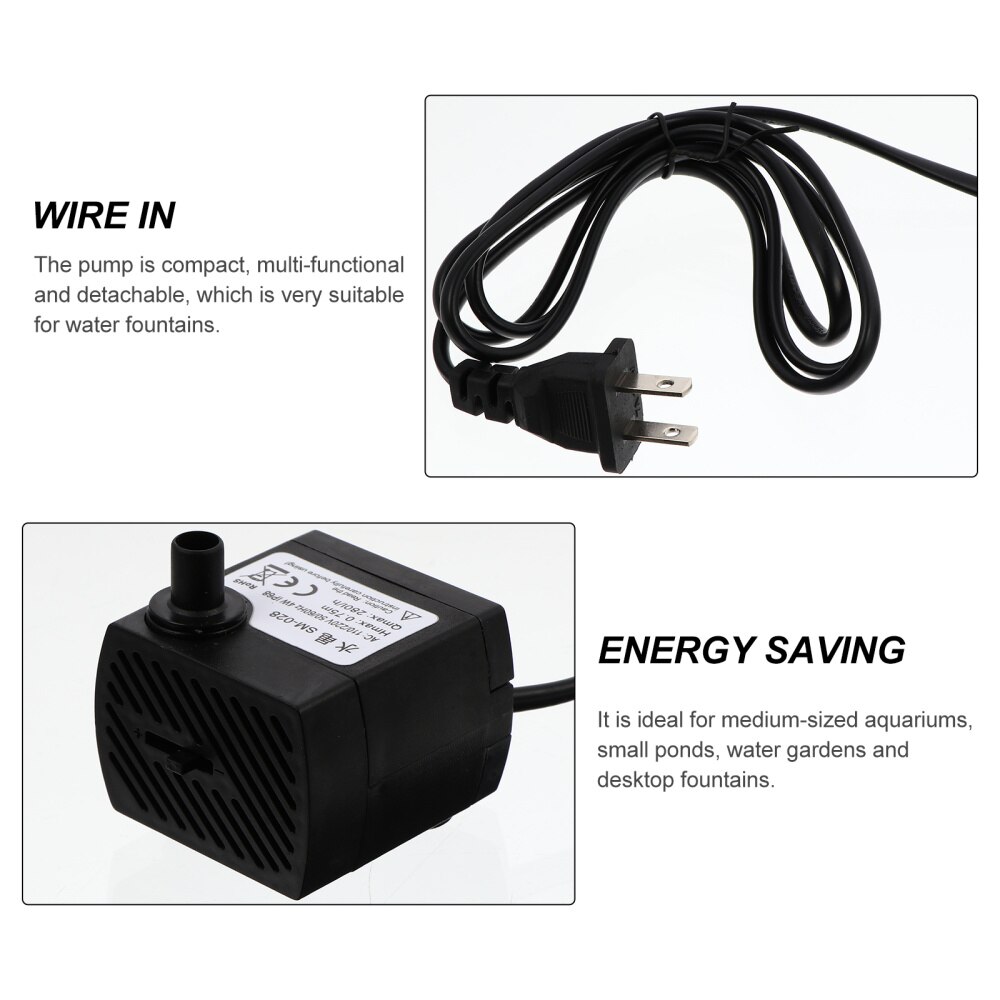 Aquarium Water Pump Submersible Aquarium Water Circulation System with US Plug