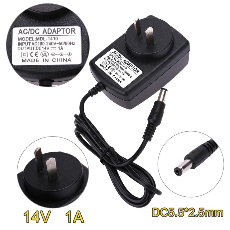 Dc14v 1a adapter  ac 100v-240v til  dc 14v omformer strømadapter 5.5*