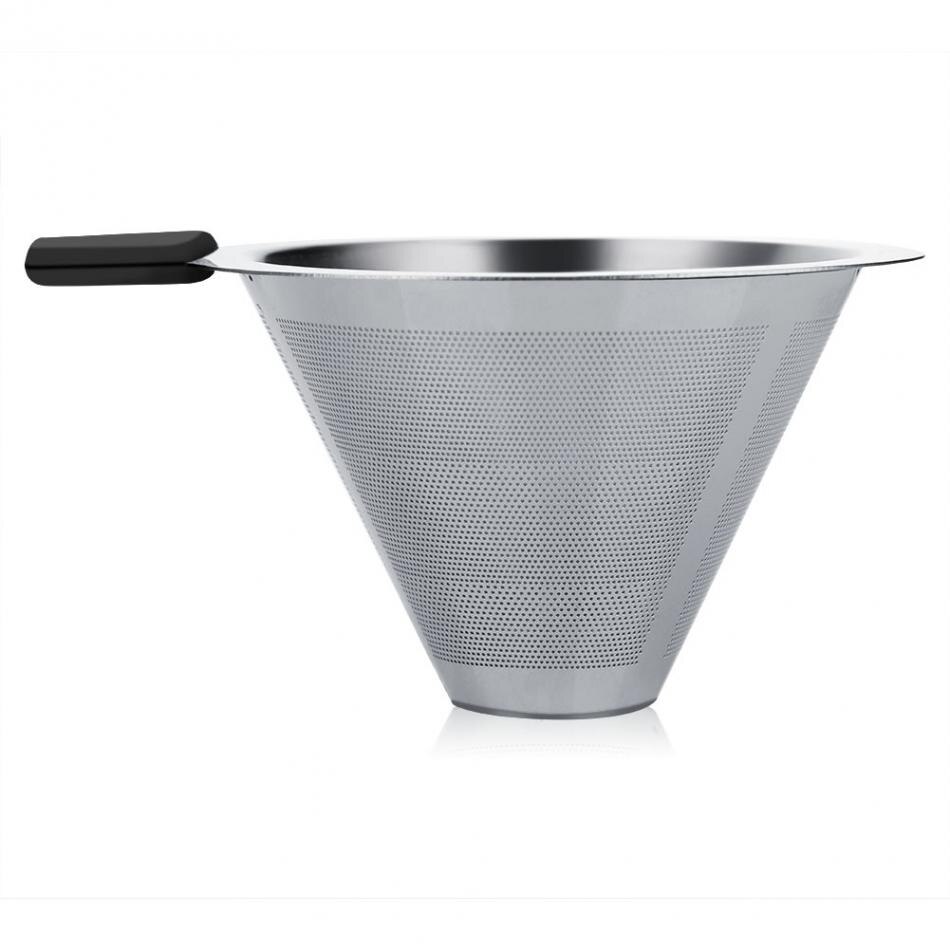 Zerodis 400ml Glass Cup Hand Drip Coffee Kettle Teapot Coffee Stainless Steel Filter Water Pot Kitchen Pots