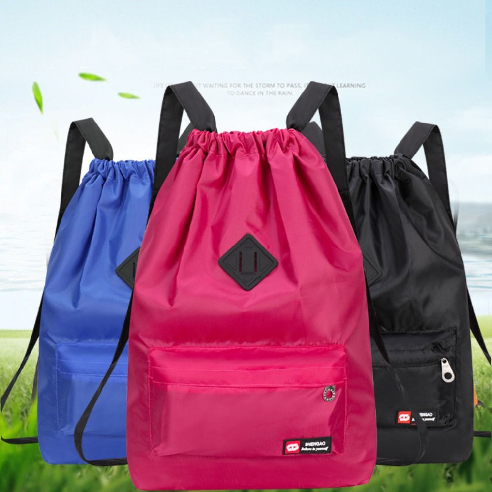 Estudante mochila feminina sacos de escola à prova dwaterproof água grande capacidade ins moda cordão mochila saco de viagem
