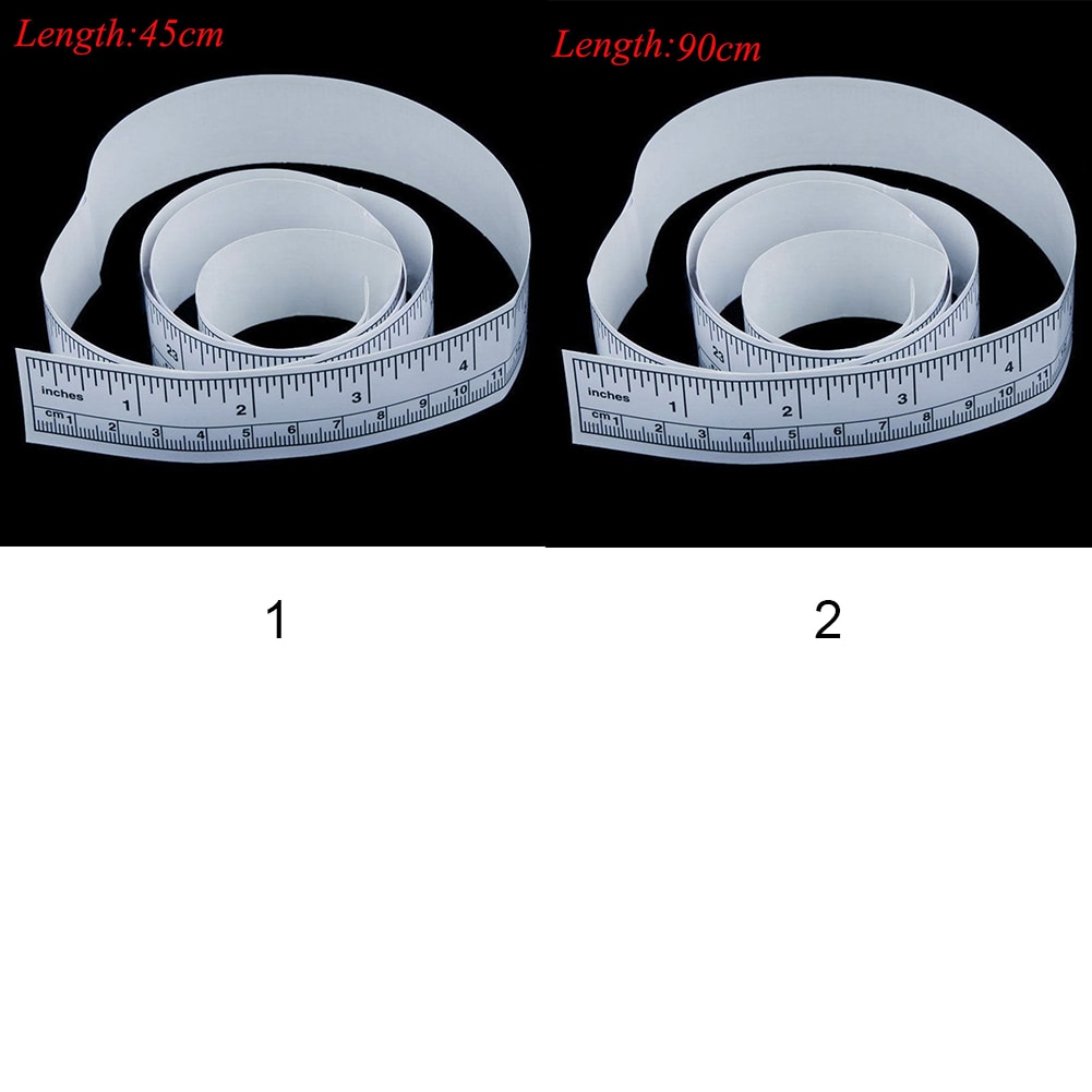 45/90cm Self Adhesive Vinyl Measuring Tape Ruler Sticker Sticky Measure DIY Tool