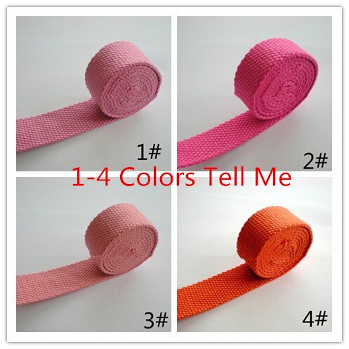 Meetee 40Meter 25Mm Dikker 2Mm Canvas Singels Lint Riem Voor Rugzak Riem Hond Kraag Geweven Bands Naaien diy Ambachten Accessoire: 1-4 color tell me