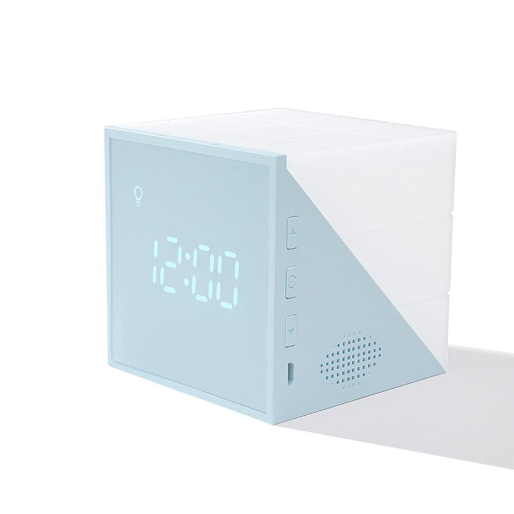 Sleep training Wake- Up Alarm clock 5 Colored Night Light/Sunrise Simulation DC5V Sounds and Snooze desktop clocks Kids: Sky Blue