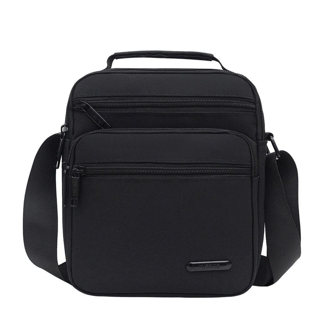 Luxury Men Messenger Bags,Oxford man bags Handbag Men's Travel Bags Small Crossbody Men Shoulder Bags#3: Black