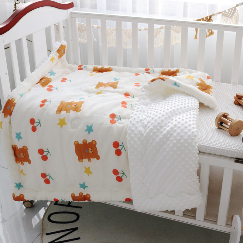 Trapunta per bambini coperta invernale Minky mussola 120x150cm lettino per bambini trapunte per bambini lettino per bambini bambini scuola materna impostato di biancheria da letto per bambini: e