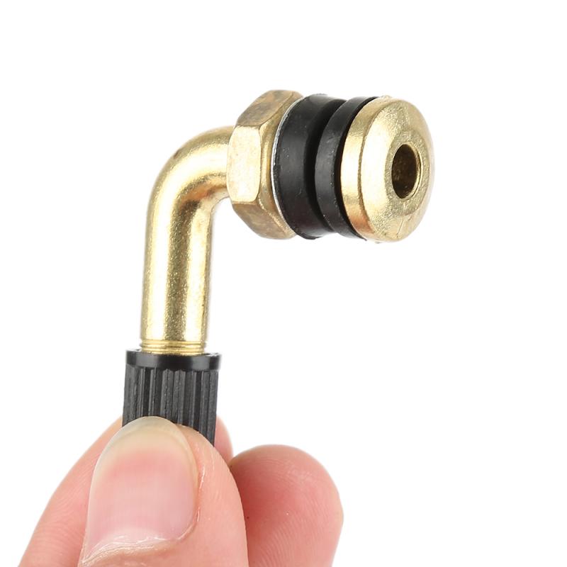 2PCS Car Air Tire Tyre Valve Stems CNC Aluminum Alloy Brass 90 Degree For Vehicle For Cars Trucks Motorcycle ATV