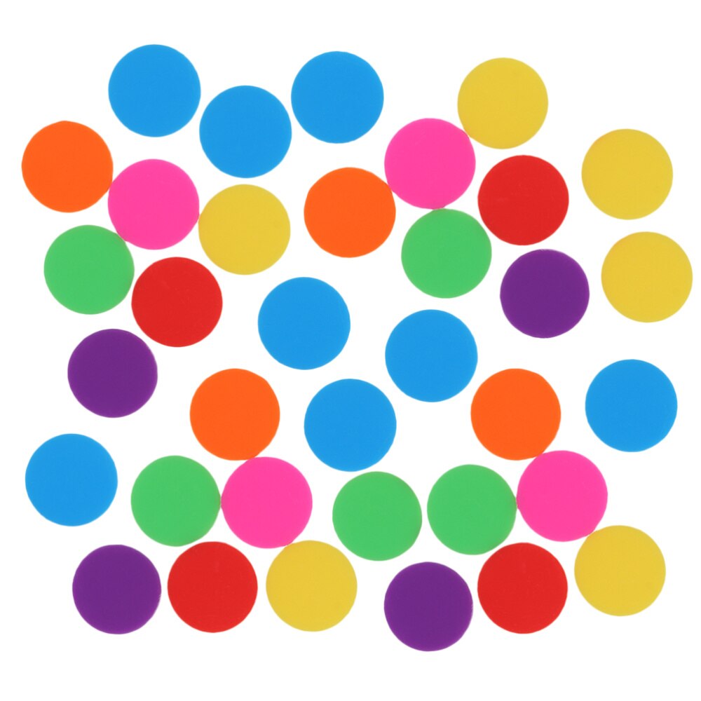 100 Pcs Kleurrijke Leren Tellers Schijven 19 Mm Bingo Chip Tellen Discs Markers Voor Studenten (Gemengde Kleur)
