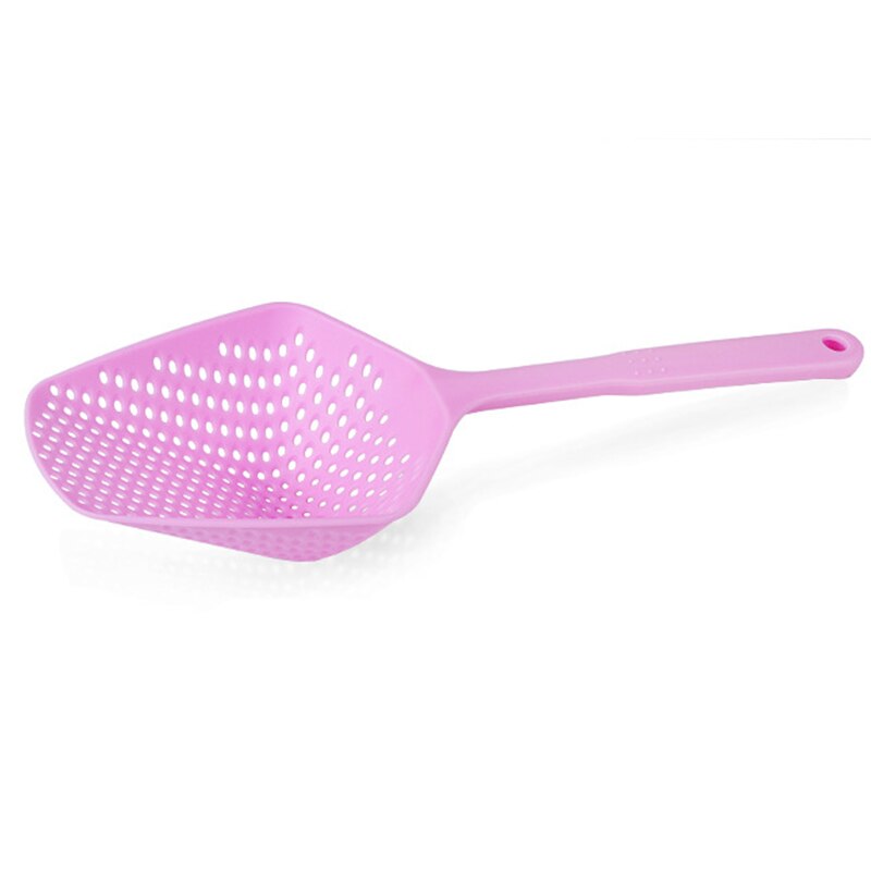 Accesorios de utensilios de cocina pala de drenaje sin adherente coladores pala de agua pala de hielo suministros de herramientas para cocinar productos de cocina: Pink