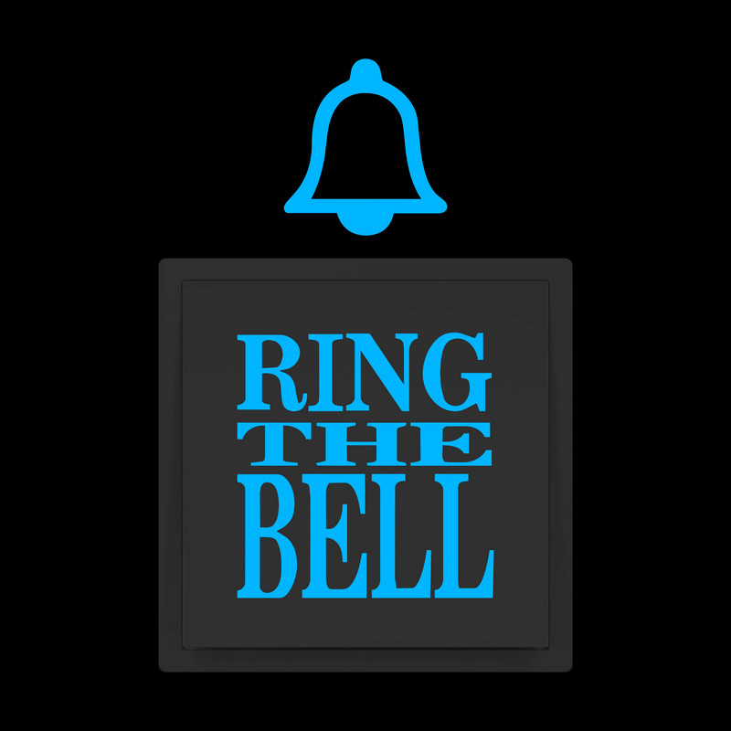 Anello il campanello che si illumina al buio Adesivo per interruttore campanello Porta aperta che indica etichetta per cartello Negozio Hotel Decorazione per finestra per auto Decalcomania in vinile