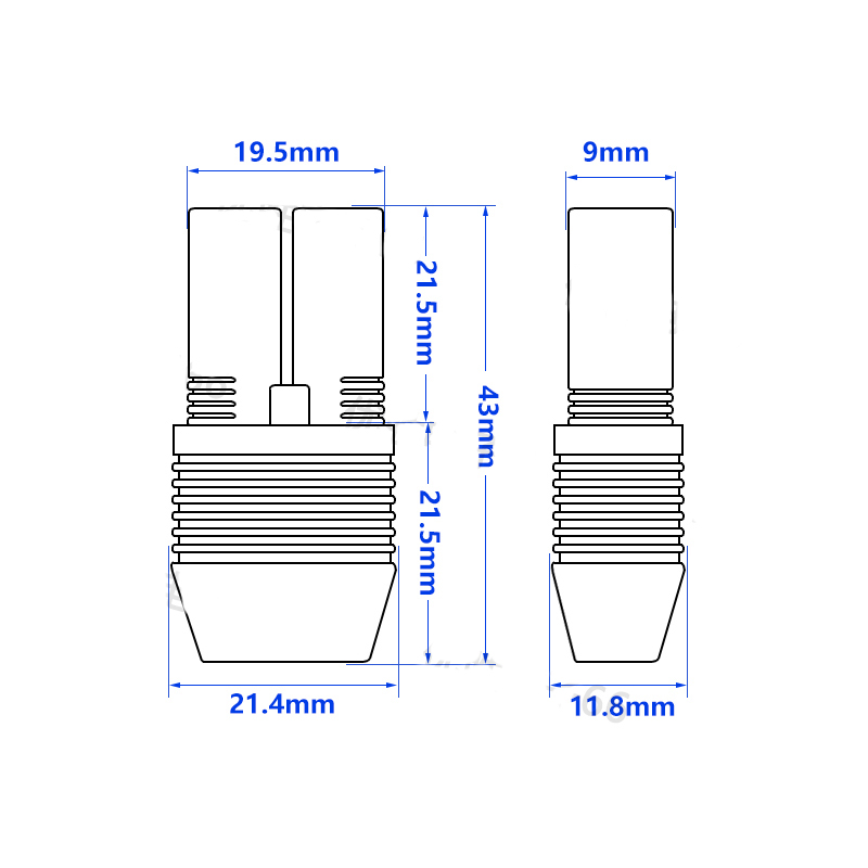 EC5 Injection Molded Connection Cable with Cover 10AWG Aircraft Model Male Female Plug Wire High Current 100A Power Cord