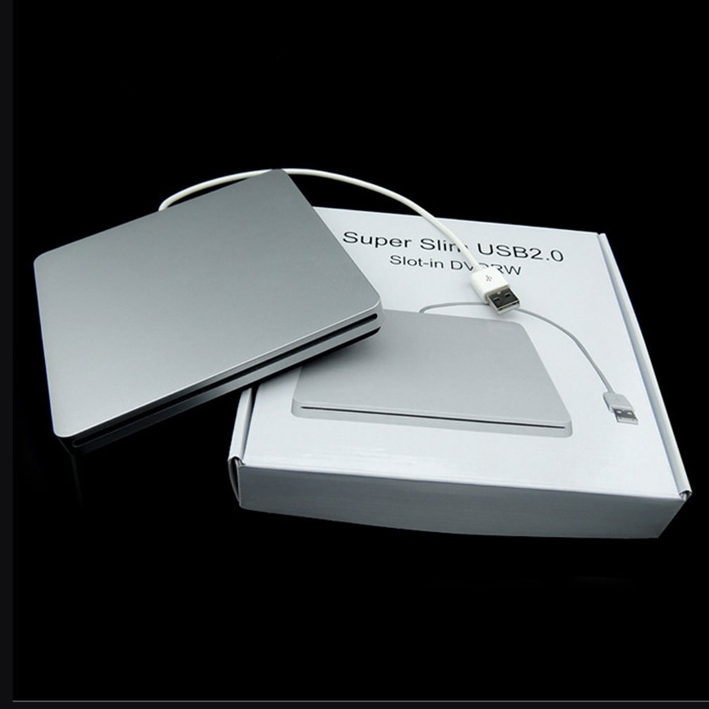 DVD-RW Laptop Externe Dvd Brander Drives Box Behuizing Case Zuignap Super Slim Usb 2.0 Slot Dvd Portatil Drive Blu Ray