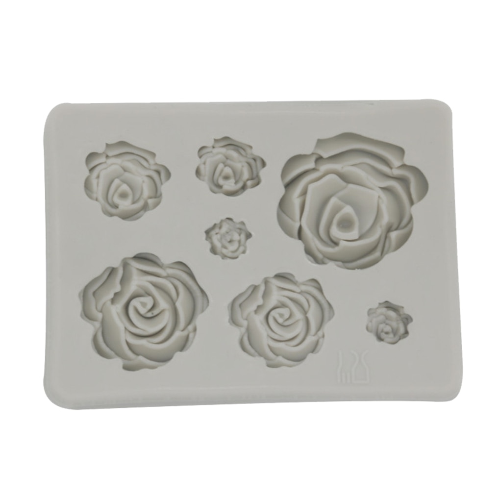 1Pc Rose Bloemen Vormige Fondant Siliconen Mal Craft Chocolade Bakvorm Taart Decoreren Gereedschappen Keuken Pastry Tool