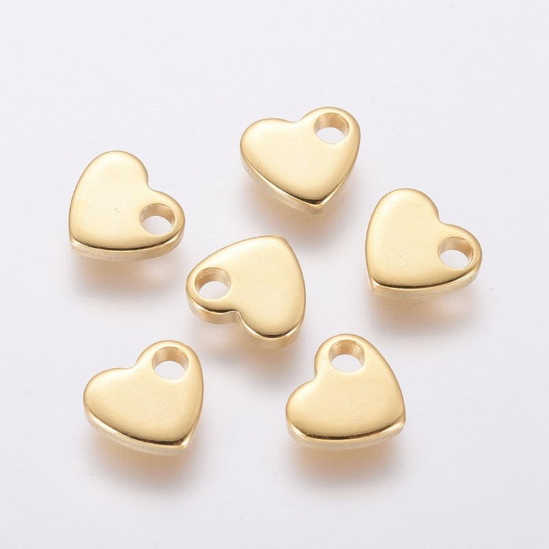 Abalorios de acero inoxidable 304 para fabricación de joyas, accesorio para hacer joyas DIY (mariposa, corazón, flor, llave, Luna, nota Musical, anillo, Estrella redonda plana), 5 ~ 20 piezas