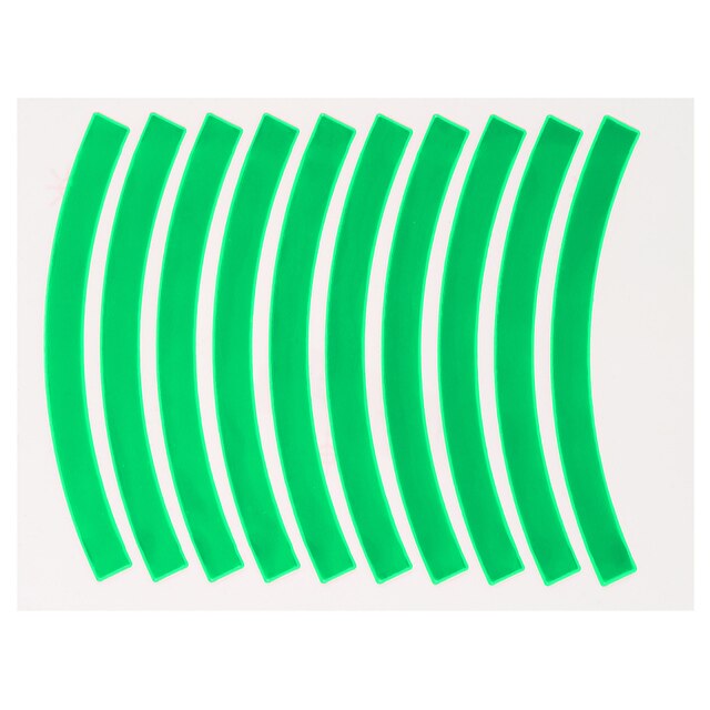 10pcs Adhesive Reflective Tape Cycling Safety Warning Sticker Bike Reflector Tape Strip For Car Bicycle Motorcycle Scooter: green